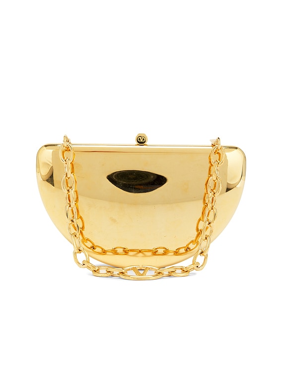FWRD Renew Valentino Garavani Carry Secrets Clutch Bag in Light
