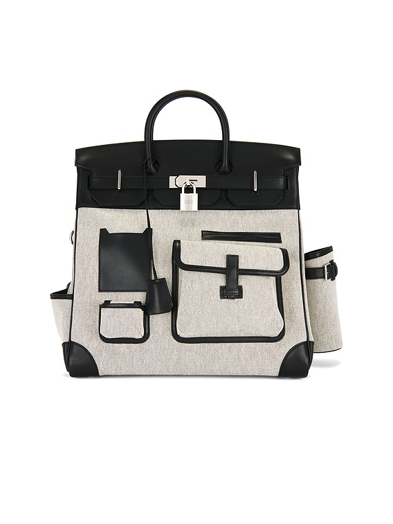 FWRD Renew Hermes Evercalf Toile Cargo Haut A Courroies Birkin 40