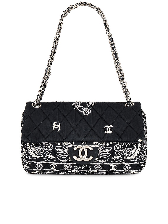FWRD Renew Chanel Quilted Chain Woulder Bandana Pattern Shoulder