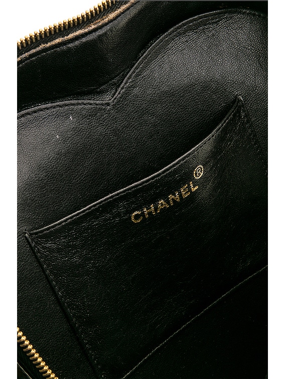 Chanel Vintage Heart Shape CC Vanity Patent Bag