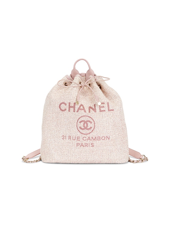 FWRD Renew Chanel Deauville Backpack in Pink | FWRD display picture 1