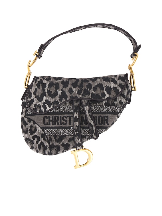 FWRD Renew Dior Saddle Bag in Grey | FWRD