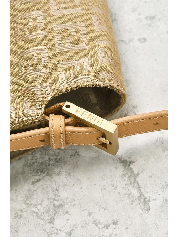FWRD Renew Fendi Zucca Mama Shoulder Bag in Beige | FWRD