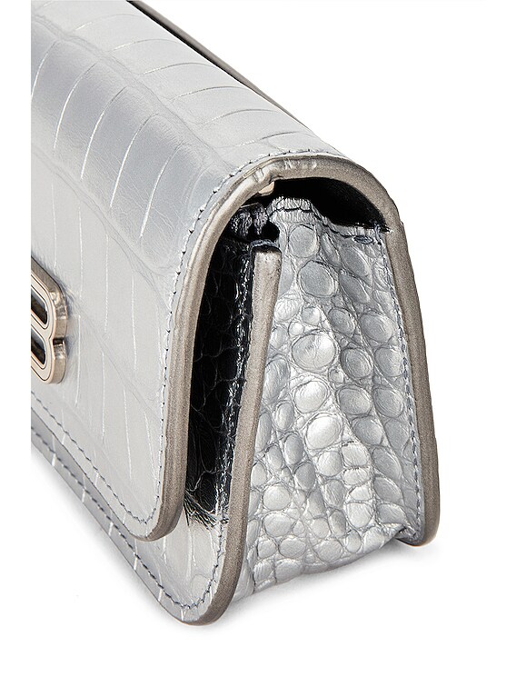 FWRD Renew Balenciaga Gossip Wallet On Chain Bag in Silver