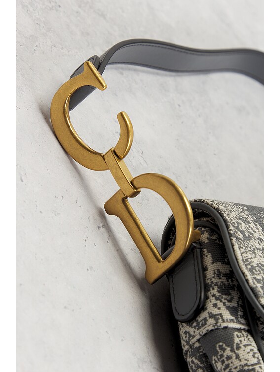 FWRD Renew Dior Saddle Bag in Grey | FWRD