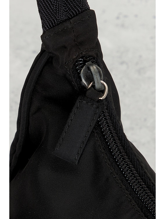 FWRD Renew Prada Tessuto Sport Hobo Bag in Black | FWRD