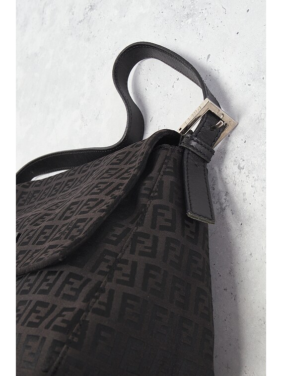 FWRD Renew Fendi Zucchino Mama Baguette Shoulder Bag in Black | FWRD FWRD Renew Fendi Zucchino Mama Baguette Shoulder Bag in Black | FWRD