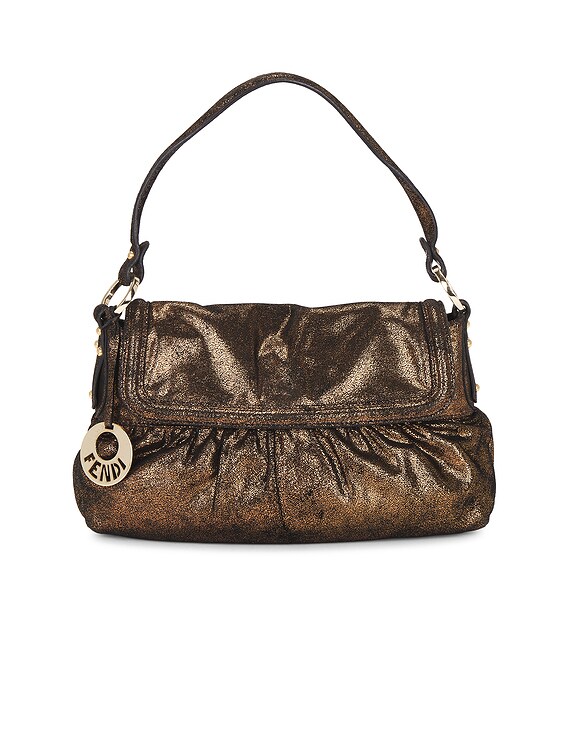 FWRD Renew Fendi Chef Shoulder Bag in Bronze | FWRD