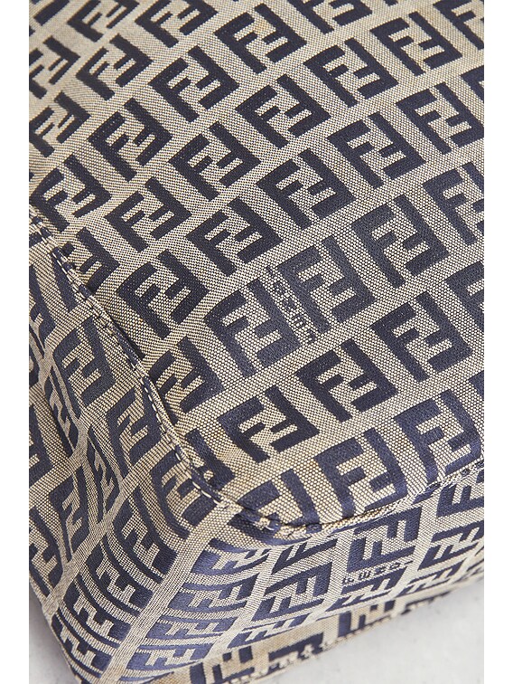 FWRD Renew Fendi Zucchino Mama Baguette Shoulder Bag in Blue | FWRD