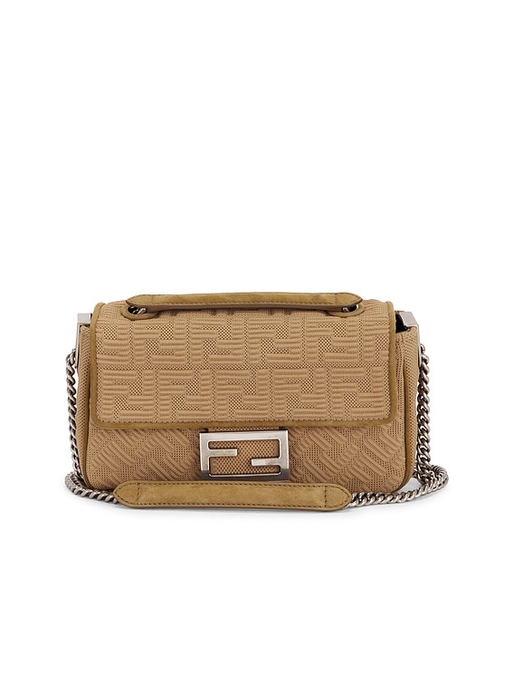FWRD Renew Fendi X SKIMS Midi Chain Baguette Shoulder Bag in Beige