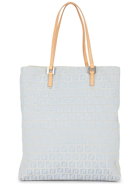 FWRD Renew Fendi Zucchino Tote Bag in Blue | FWRD