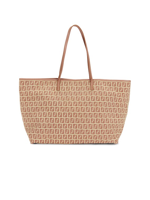 FWRD Renew Fendi Zucchino Roll Tote Bag in Pink | FWRD