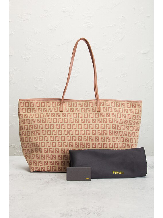 FWRD Renew Fendi Zucchino Roll Tote Bag in Pink | FWRD
