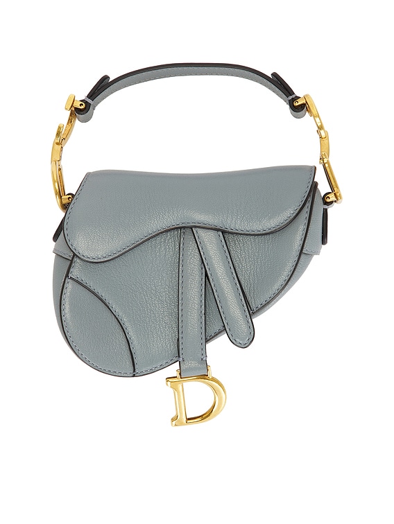 FWRD Renew Dior Saddle Bag in Blue | FWRD