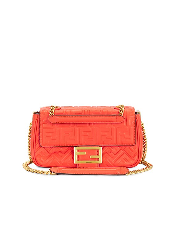 FWRD Renew Fendi Nappa Baguette Shoulder Bag in Red | FWRD