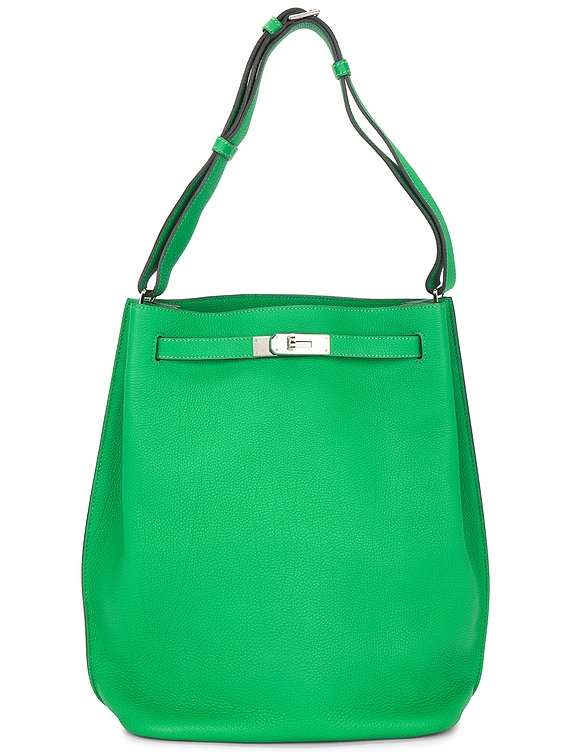 FWRD Renew Hermes Togo So Kelly 26 Shoulder Bag in Bambou Green | FWRD