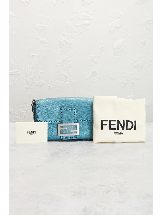 明日迄セール❗️新品未使用❗️FENDI♡ミニウォレット♡ FWRD Renew Fendi Selleria Mini Baguette Shoulder Bag in Blue | FWRD