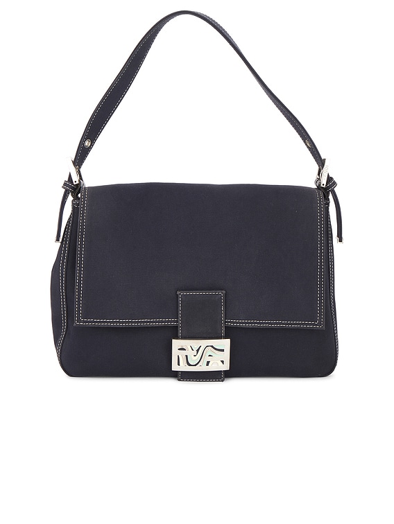 FWRD Renew Fendi Mama Baguette Shoulder Bag in Blue | FWRD