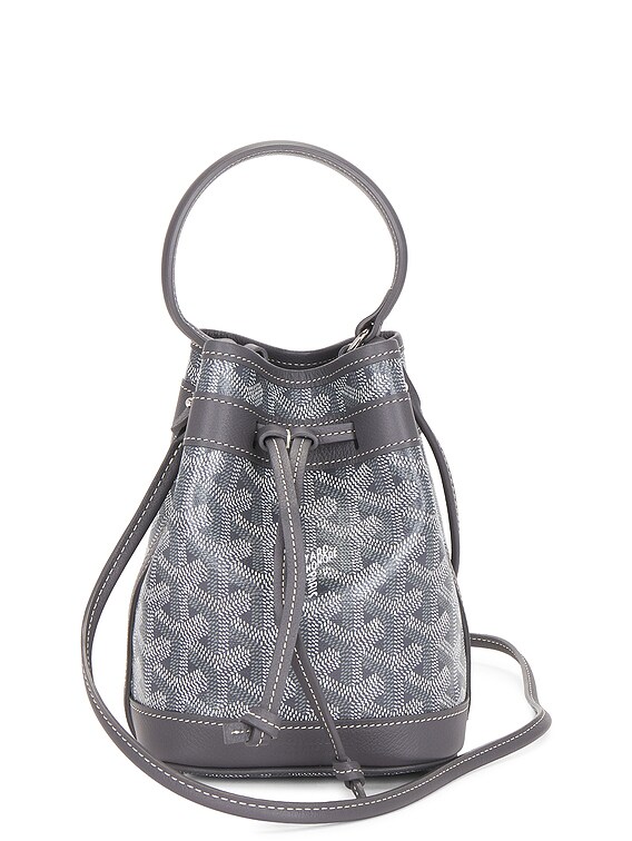 FWRD Renew Goyard Petit Flot Mini Bucket Bag in Grey | FWRD