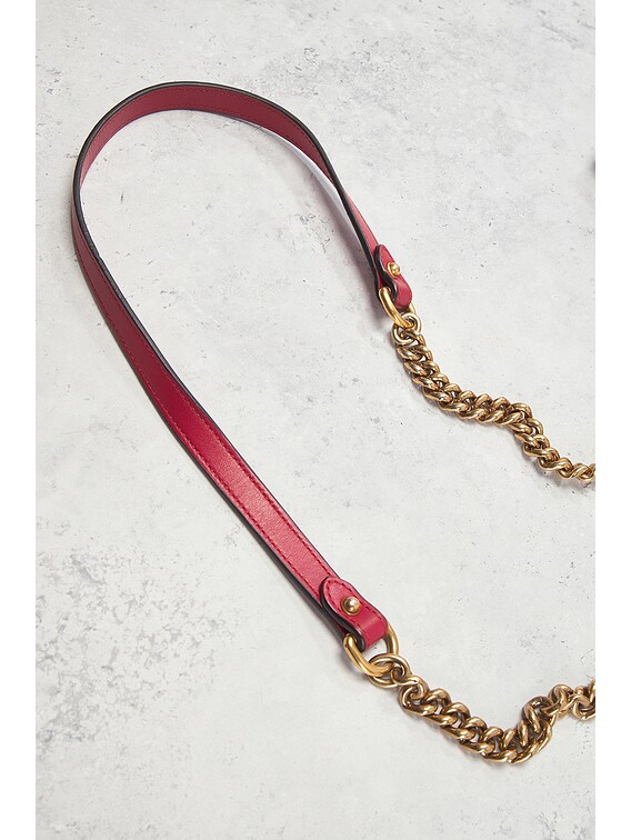 FWRD Renew Gucci Mini GG Marmont Shoulder Bag in Hibiscus Red | FWRD