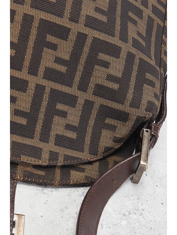 FWRD Renew Fendi Zucca Shoulder Bag in Brown | FWRD
