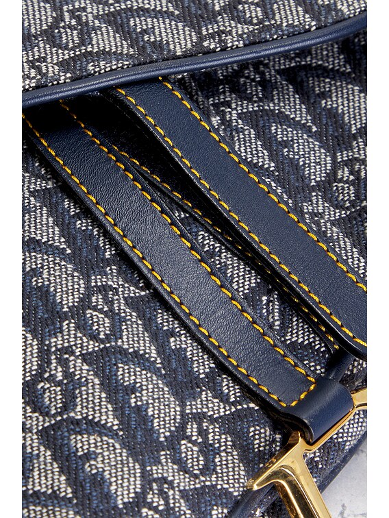 FWRD Renew Dior Trotter Oblique Saddle Bag in Blue | FWRD