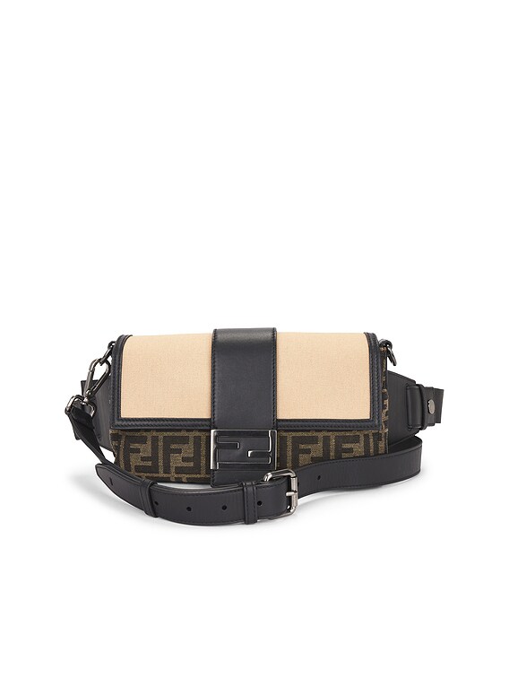 FWRD Renew Fendi Zucca Baguette Convertible Belt Bag in Brown | FWRD