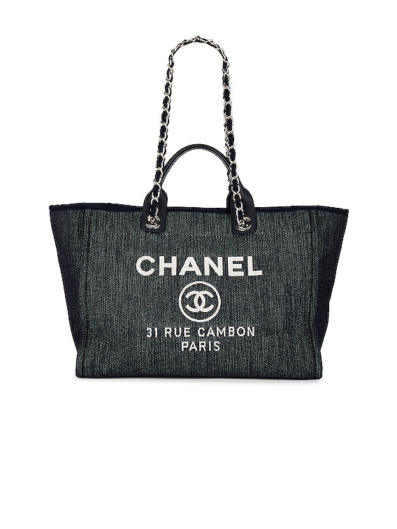 Chanel Deauville Denim 2 Way Tote Bag