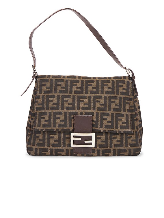 FWRD Renew Fendi Zucca Mama Forever Baguette Shoulder Bag in