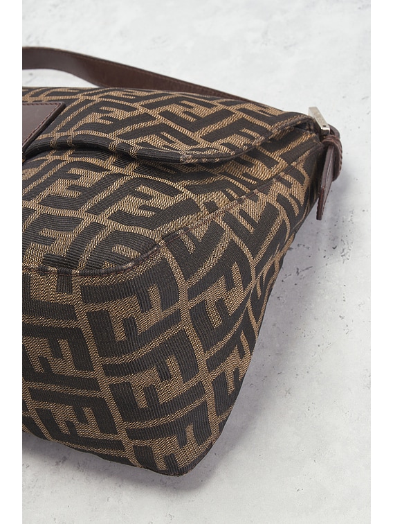FWRD Renew Fendi Zucca Mama Forever Baguette Shoulder Bag in
