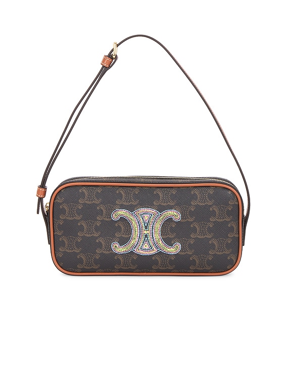 FWRD Renew Celine Triomphe Camera Bag in Brown | FWRD