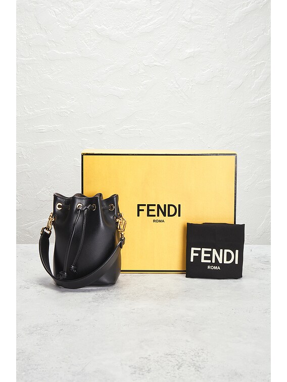 FWRD Renew Fendi Mon Tresor Mini Bucket Bag in Black | FWRD