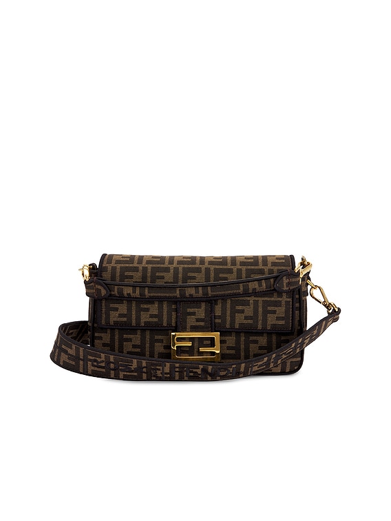 FWRD Renew Fendi FF 1974 Baguette Shoulder Bag in Tobacco Brown | FWRD