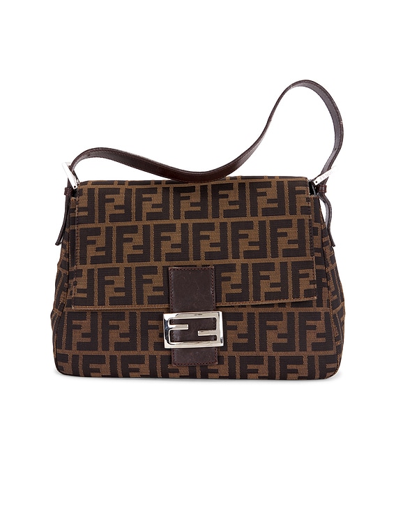 fendi zucca shoulder bag tobacco The signature Large is designed as a spacious, easy everyday carryall. Roomy yet refined, it holds all your essentials while seamlessly complementing any outfit., This Zucca shoulder bag features a canvas body FENDI Zucca Patent Leather Large