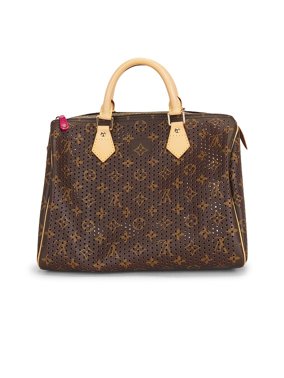LOUIS VUITTON モノグラム スピーディ30 ブラウン E13 FWRD Renew Louis Vuitton Monogram Perforated Speedy 30 Handbag in