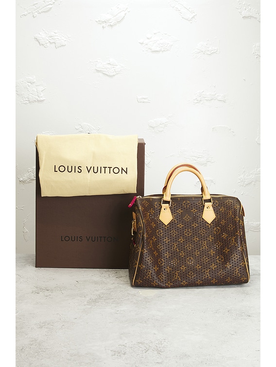 FWRD Renew Louis Vuitton Monogram Perforated Speedy 30 Handbag in