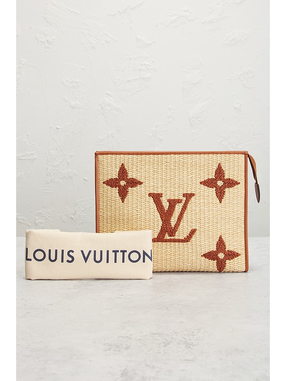 FWRD Renew Louis Vuitton Monogram Giant Raffia Toiletry Pouch 26