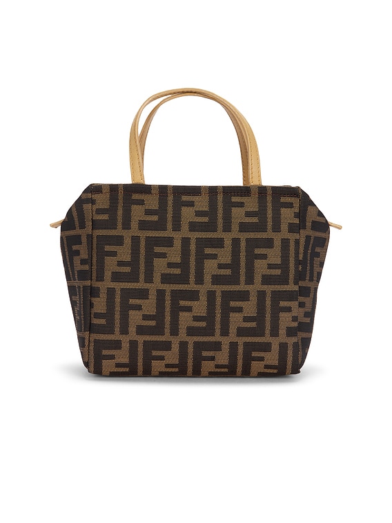 FWRD Renew Fendi Zucca Tote Bag in Brown | FWRD