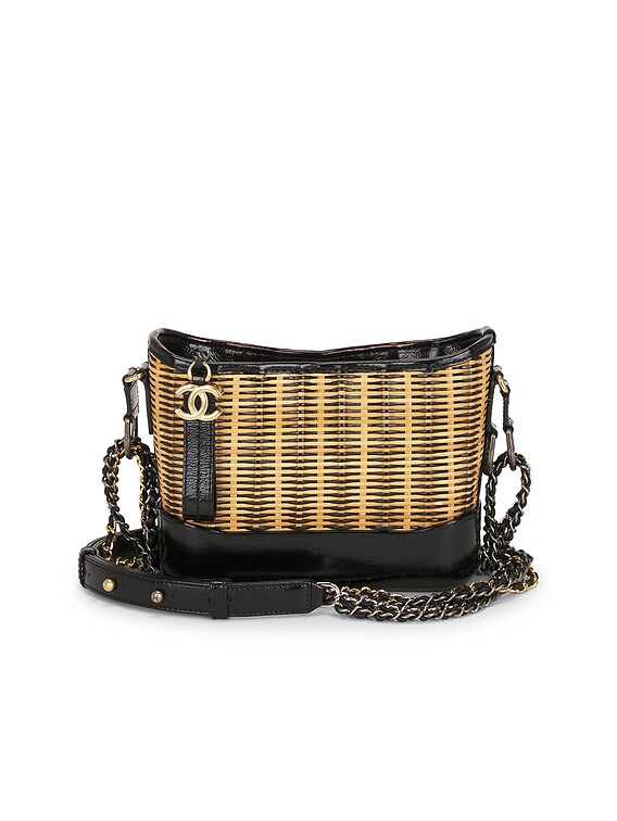 希少品 CHANEL トレイ FWRD Renew Chanel Rattan Small Gabrielle Hobo Bag in Neutral | FWRD