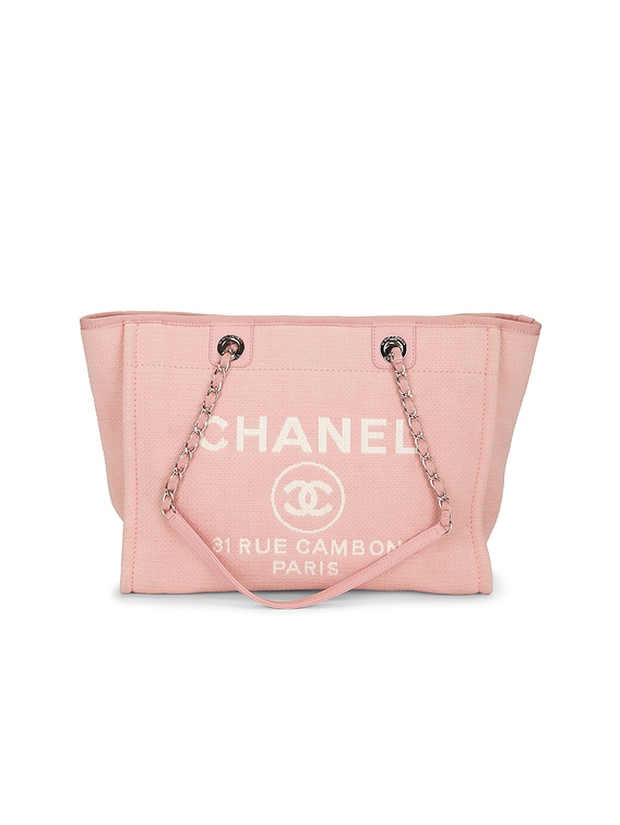 FWRD Renew Chanel Small Deauville Tote Bag in Pink | FWRD