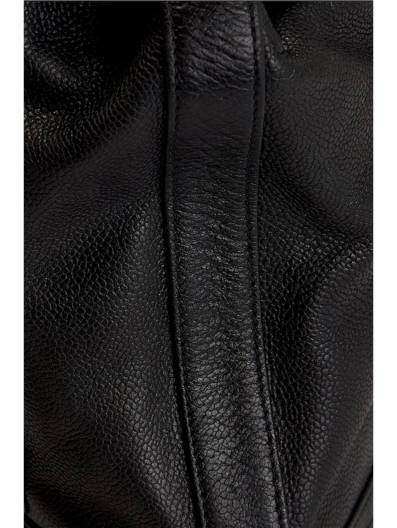black leather chanel backpack