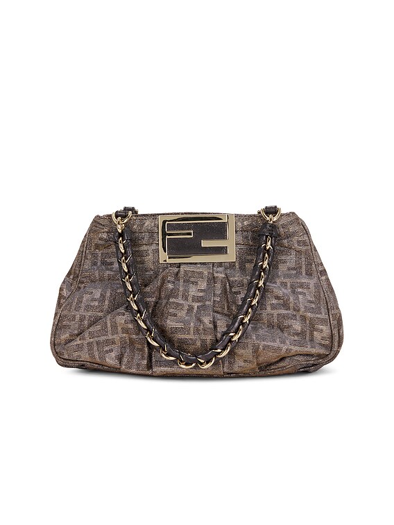 FWRD Renew Fendi Zucca Mia Tote Bag in Brown | FWRD