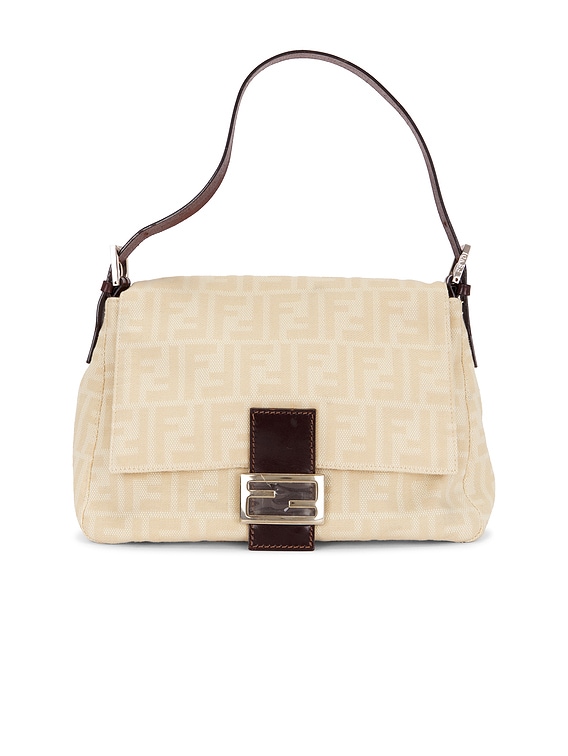 FWRD Renew Fendi Zucca Mama Forever Baguette Shoulder Bag in