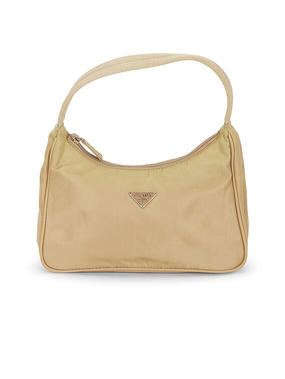 FWRD Renew Prada Tessuto Sport Hobo Bag in Beige | FWRD