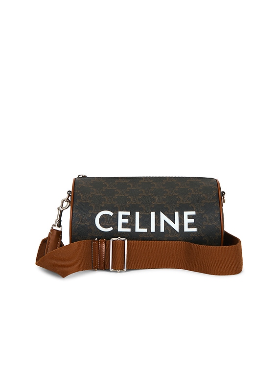 FWRD Renew Celine Triomphe Cylinder Shoulder Bag in Brown | FWRD
