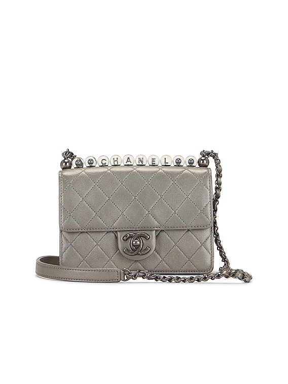 FWRD Renew Chanel Matelasse Chain Shoulder Bag in Silver