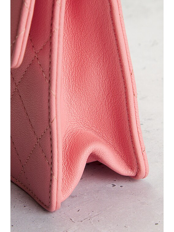 FWRD Renew Chanel Matelasse Lamb Mini Pearl Chain Shoulder Bag in
