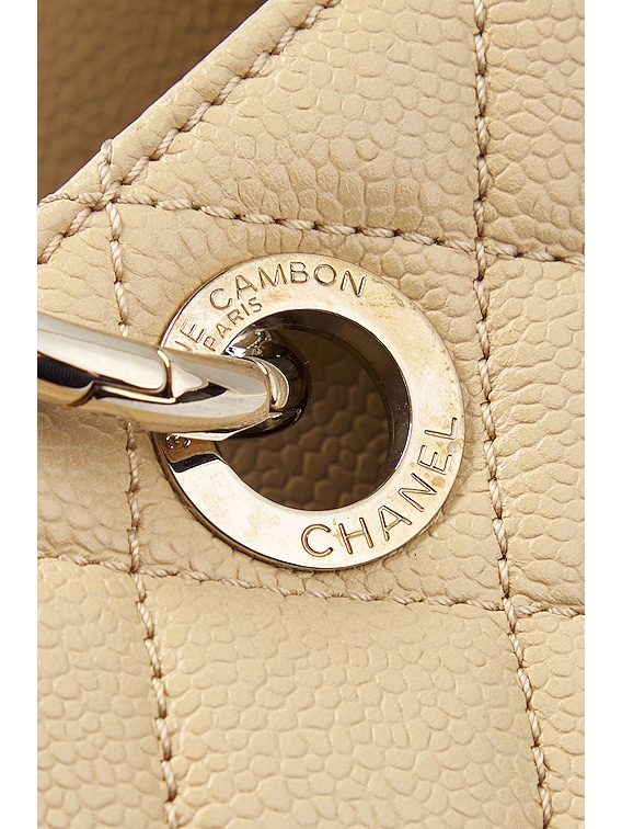 FWRD Renew Chanel Caviar Grand Shopping Tote Bag in Beige