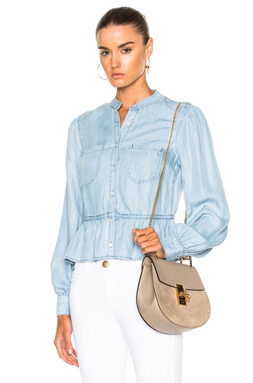 frame denim blouse