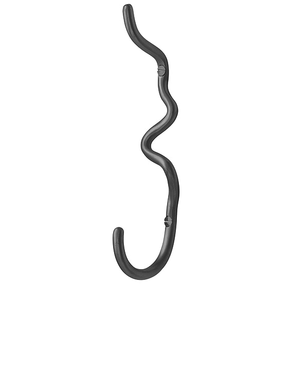 Ferm Living Curvature Hook in Black Brass | FWRD